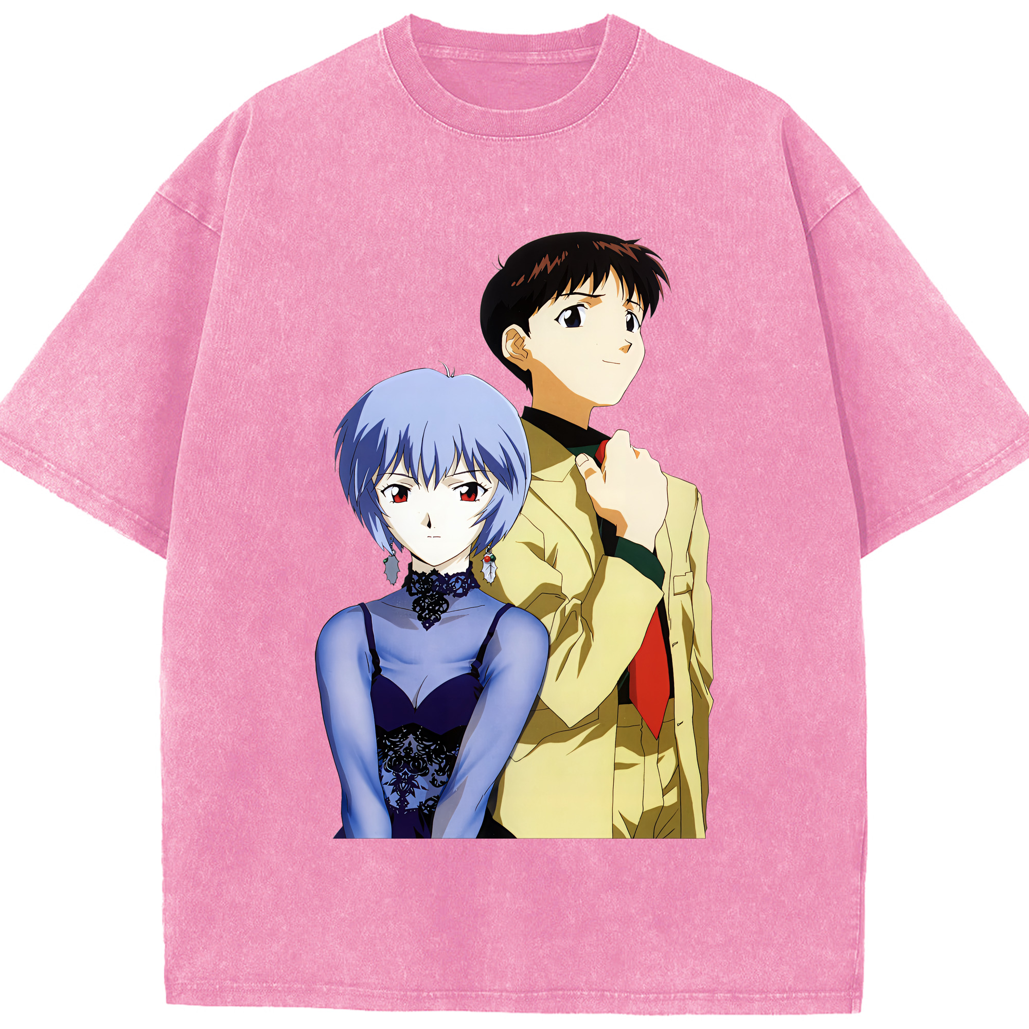 （画像用） EVA 新世紀エヴァンゲリオン 綿100% ヴィンテージ風 半袖Tシャツ（フロントプリント）